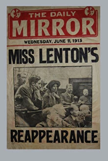 Placard Collection: Suffragette Lilian Lenton in Court 1913