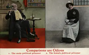 Contrasts Prints: Suffragette Male and Female Political Prisoners