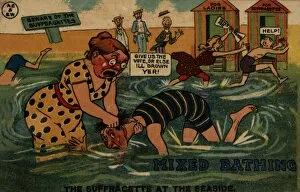 Suffragette, Mixed Bathing at Seaside