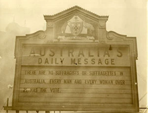 Images Dated 20th December 2016: Suffragette movement: Australias message