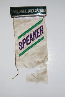Images Dated 9th October 2013: Suffragette N. W. S. P. U Regalia Ribbon