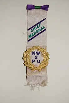 Suffragette N. W. S. P. U Regalia Ribbon