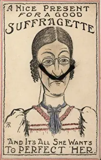 Stereotypical Prints: Suffragette Nice Present of Moustache