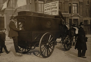 Deputation Collection: Suffragette In Police Van Womens Parliament