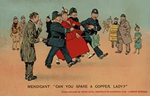 Outstretched Prints: Suffragette Policeman Beggar