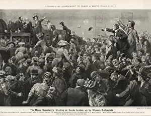 Suffragette Protest Meeting Home Secretary