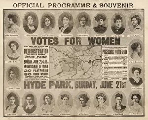 Images Dated 4th August 2015: Suffragette Rally Womens Sunday Programme 1908