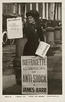 Anti Gallery: Suffragette selling copies of The Suffragette