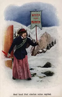 Lone Collection: Suffragette in Snow Votes for Women