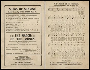 Suffragette Collection: Suffragette Song Anthem March of the Women