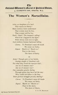 Anthem Gallery: Suffragette Song Anthem Womens Marsellaise