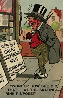 Faced Prints: Suffragette, Split Red Faced Man