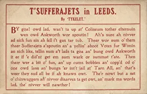 Disturbance Prints: Suffragette T Suffragettes in Leeds Dialect