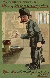 Warder Prints: Suffragette Valentine Prison Warder