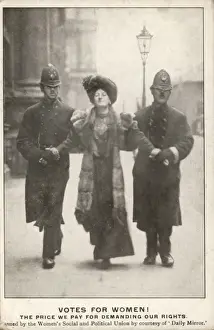 Policemen Prints: Suffragette Votes for Women Arrested Policemen