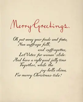 Suffragette Votes for Women Christmas Card