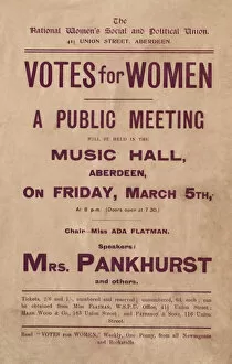 Pankhurst Gallery: Suffragette Votes for Women Meeting