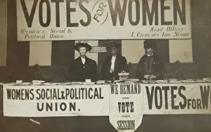Earls Prints: Suffragette Votes for Women W. S. P. U Stall