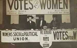 Suffragette Votes for Women W.S.P.U Stall