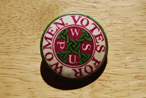 Reads Prints: Suffragette W. S. P. U Badge