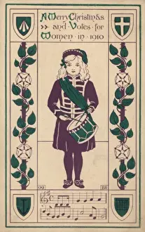 Dressed Prints: Suffragette W. S. P. U Christmas Card