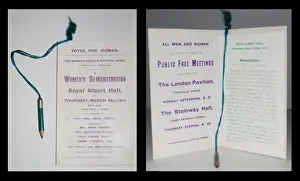 Result Prints: Suffragette W. S. P. U Demonstration Programme