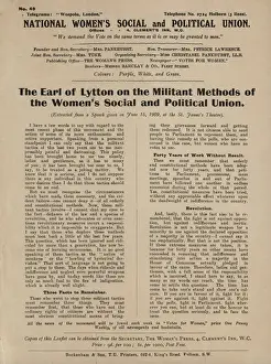 Wspu Prints: Suffragette W. S. P. U Militant Methods