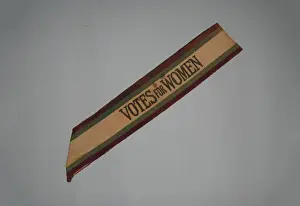 Wspu Prints: Suffragette W. S. P. U Sash Votes for Women