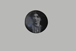 Images Dated 9th October 2013: Suffragette W.S.P.U Badge Christabel Pankhurst