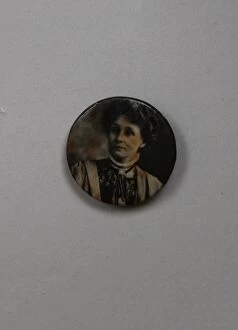 Images Dated 1st November 2013: Suffragette W.S.P.U Badge Emmeline Pankhurst
