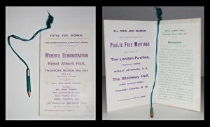 Images Dated 17th October 2013: Suffragette W.S.P.U Demonstration Programme
