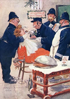 Images Dated 7th April 2011: Suffragettes - Christmas Dinner in Holloway by Lawson Wood