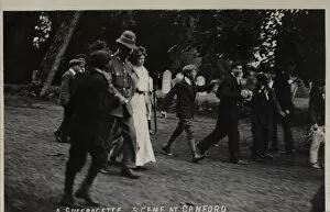 Kenney Collection: Suffragettes Ejected Canford Park 1909