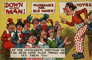 Applaud Collection: Suffragettes Plain Things at Meeting
