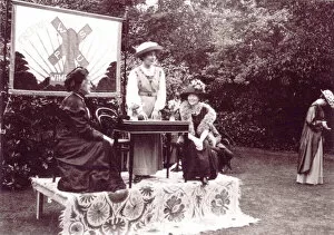 Images Dated 17th May 2016: Suffragettes WSPU Wimbledon Banner