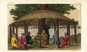 Generale Prints: Sufi mystics of ancient Persia reading prayer books