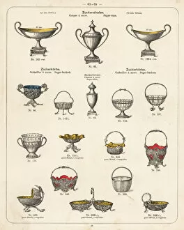 Sugar bowls, cups and baskets