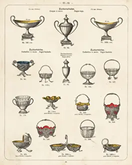 Catalog Prints: Sugar bowls, cups and baskets