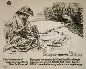 Beverages Prints: Sugar means ships - The consumption of sugar sweetened drink
