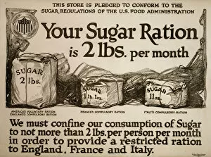 Sugar Collection: Your sugar ration is 2 lbs. per month