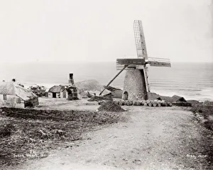 sugar works and windmill Barbados, West indies