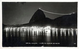 Images Dated 26th March 2019: The Sugarloaf Cable Car - Rio de Janeiro, Brazil at night