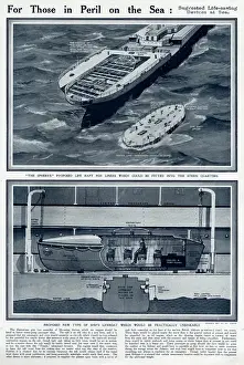 Peril Prints: Suggested life-saving devices at sea by G. H. Davis