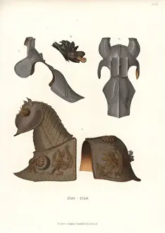 Barding Prints: Suit of armor for a horse, 16th century