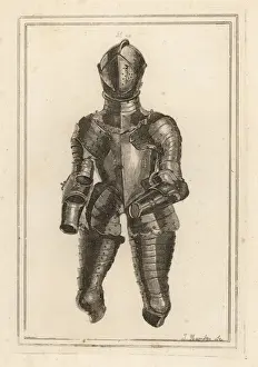 Stockdale Prints: Suit of armour said to have belonged to the Duke of Monmouth