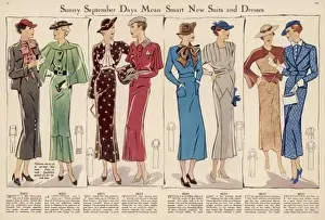 Shoulder Prints: Suits & Dresses 1935