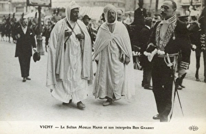 Images Dated 16th December 2011: Sultan Abdelhafid of Morocco and Interpreter