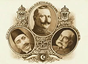 Wilhelm Collection: Sultan Mehmed V Reshad of Turkey & allies
