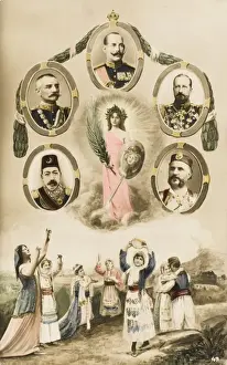Joyous Prints: Sultan Mehmed V Reshad of Turkey & Balkan leaders