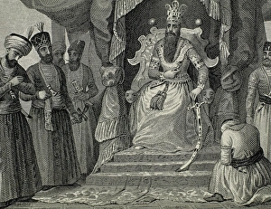 Ottomans Gallery: Sultan received in the Topkapi Palace counselors. Istanbul